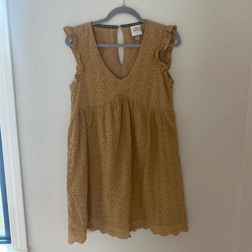 Yellow Eyelet Ruffle Dress - Wild Rose, Reminds me of Christy Dawn